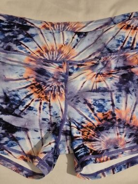 Born Primitive Purple and Orange Tie-Dye Active Shorts